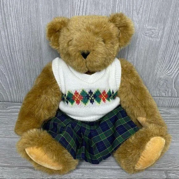 15“ Vermont teddy bear with clothes light brown needs repair arm is off - Picture 2 of 13
